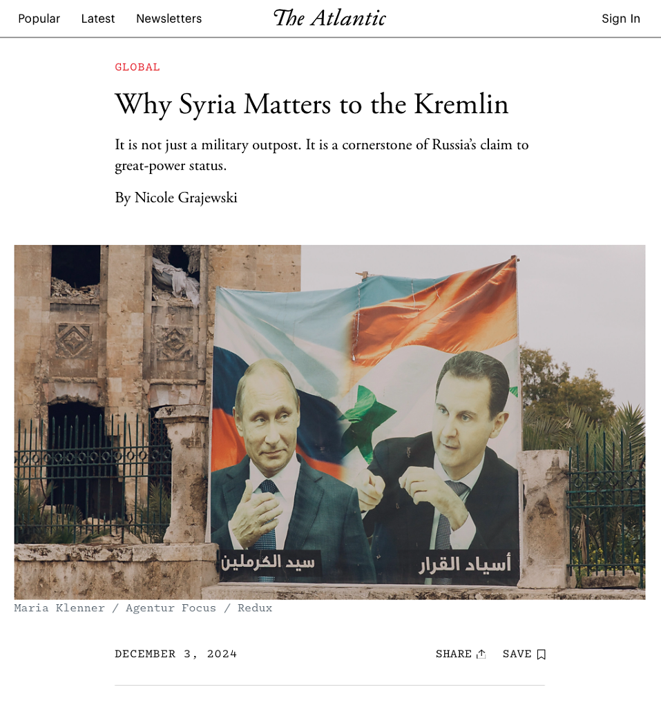 Why Syria Matters to the Kremlin